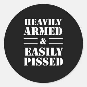 Sticker Rond Fortement armé et facilement pissé