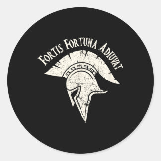 Sticker Rond Fortis Fortuna Adiuvat Fortune favorise le tatouag