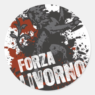 Sticker Rond Forza Livorno