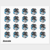 Sticker Rond Forza Napoli (Feuille)