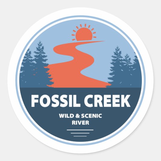 Sticker Rond Fossil Creek Wild Et Rivière Pittoresque Arizona (Devant)