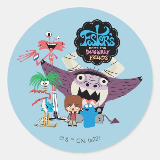 Sticker Rond Foster's Home for Imaginary Friends | Bienvenue (Devant)