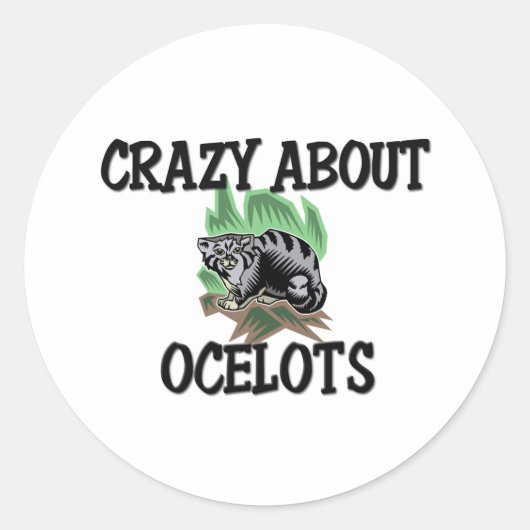 Sticker Rond Fou au sujet des Ocelots (Devant)