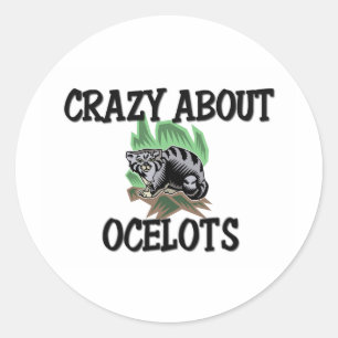 Sticker Rond Fou au sujet des Ocelots