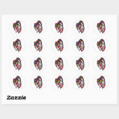 Sticker Rond fou clown bouffon maléfique (Feuille)