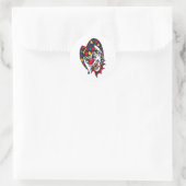 Sticker Rond fou clown bouffon maléfique (Sac)
