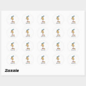 Sticker Rond Fou de baseball (Feuille)