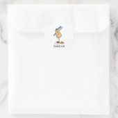 Sticker Rond Fou de baseball (Sac)