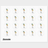 Sticker Rond Fou de golf (Feuille)
