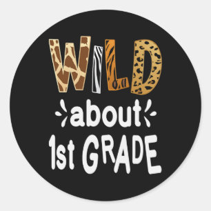 Sticker Rond Fou de la 1re année Bienvenue Byck à l'école pour