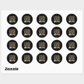 Sticker Rond Fou de lecture de livres et bibliophile (Feuille)