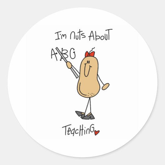 Sticker Rond Fou de l'enseignement (Devant)