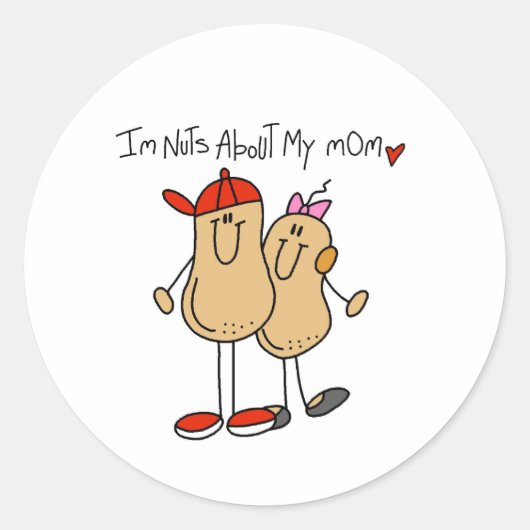 Sticker Rond Fou De Ma Mère-Fils (Devant)