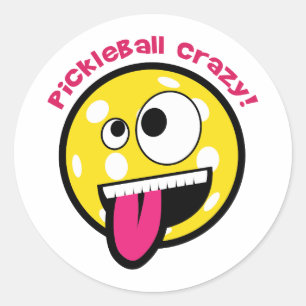 Sticker Rond Fou de Pickleball