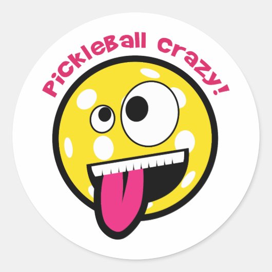 Sticker Rond Fou de Pickleball (Devant)