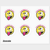 Sticker Rond Fou de Pickleball (Feuille)