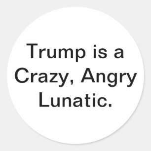 Sticker Rond Fou Lunatique Trump Hankamer Artjunkhaus Bande Des