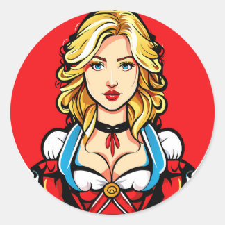 Sticker Rond Fou pineuse