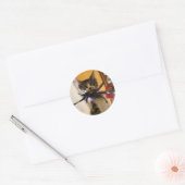 Sticker Rond Fou pour la plume (Enveloppe)