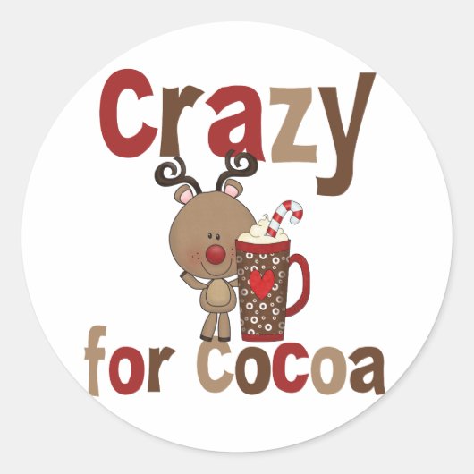 Sticker Rond Fou pour le cacao (Devant)
