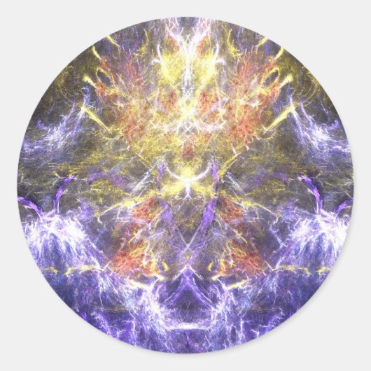 Sticker Rond Foudre dans les montagnes (Devant)