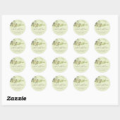 Sticker Rond Fouet à rouleau rustique vert Chef Boulangerie (Feuille)