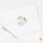 Sticker Rond Fougère Eucalyptus Verdure Feuillage Shower de Mar (Enveloppe)