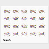 Sticker Rond Foule d'enfants (Feuille)