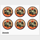 Sticker Rond Four By Four All Wheel Drive Adventure est en trai (Feuille)