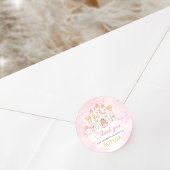 Sticker Rond Four Ever a Princess Birthday Party