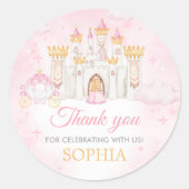 Sticker Rond Four Ever a Princess Birthday Party (Devant)