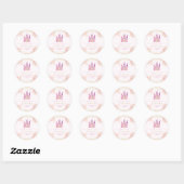 Sticker Rond Four Ever A Princess Castle 4e fête d'anniversaire (Feuille)