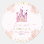 Sticker Rond Four Ever A Princess Castle 4e fête d'anniversaire (Devant)