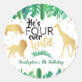 Sticker Rond Four Ever Wild Boys 4e anniversaire (Devant)