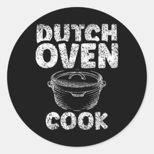 Sticker Rond Four hollandais Cook Barbecue Lover Fer Métal holl