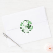 Sticker Rond Four Leaf Clover, Shamrock, St. Patrick's Day (Enveloppe)
