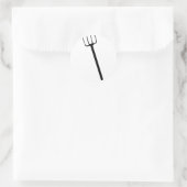 Sticker Rond fourche noire (Sac)