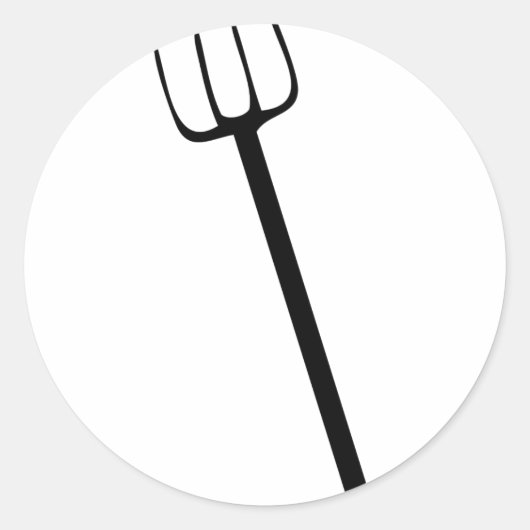 Sticker Rond fourche noire (Devant)