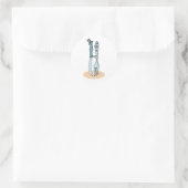 Sticker Rond fourchette et couteau dansant (Sac)