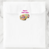 Sticker Rond fourgon hippie rétro comment je roule (Sac)
