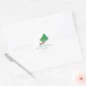 Sticker Rond Fourmi portant une grosse feuille (Enveloppe)