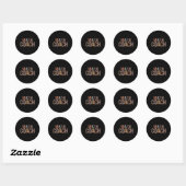 Sticker Rond Fournitures de coach de maths léopard amusant pour (Feuille)