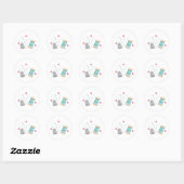 Sticker Rond Fournitures de couture cardiaque (Feuille)