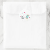 Sticker Rond Fournitures de couture cardiaque (Sac)