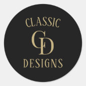 Sticker Rond Fournitures de petite entreprise personnalisées (Devant)