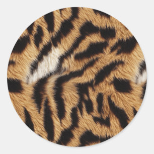 Sticker Rond fourrure de tigre
