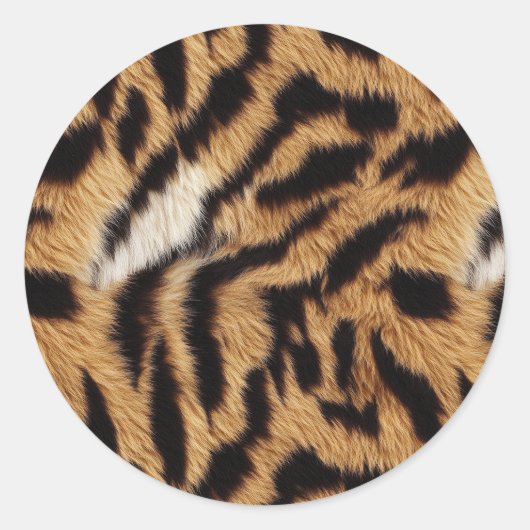 Sticker Rond fourrure de tigre (Devant)