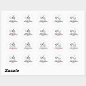 Sticker Rond Fous de chaque mariage (Feuille)