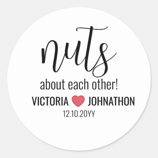 Sticker Rond Fous de chaque mariage (Devant)