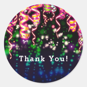 Sticker Rond Fous de Neon Fous, Fête d'anniversaire
